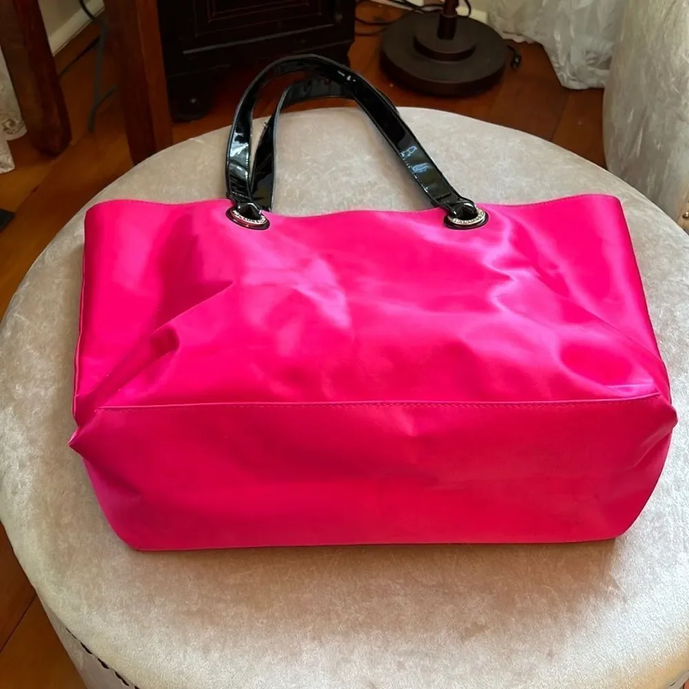 Victoria’s Secret EUC #barbiecore Pink Satin Tote Weekender Beach Bag EUC